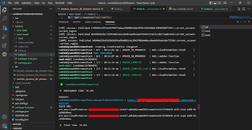 CDK deploy command