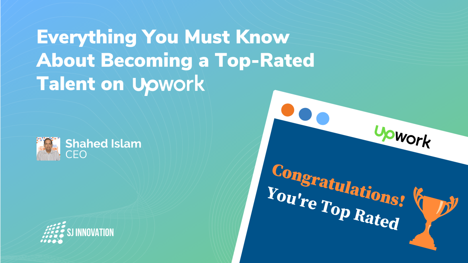I just earned the new Top Rated Plus status on Upwork! Thanks be to God.